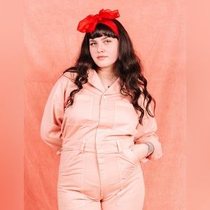Big Bud Press Dusty Rose Long Sleeve Jumpsuit
